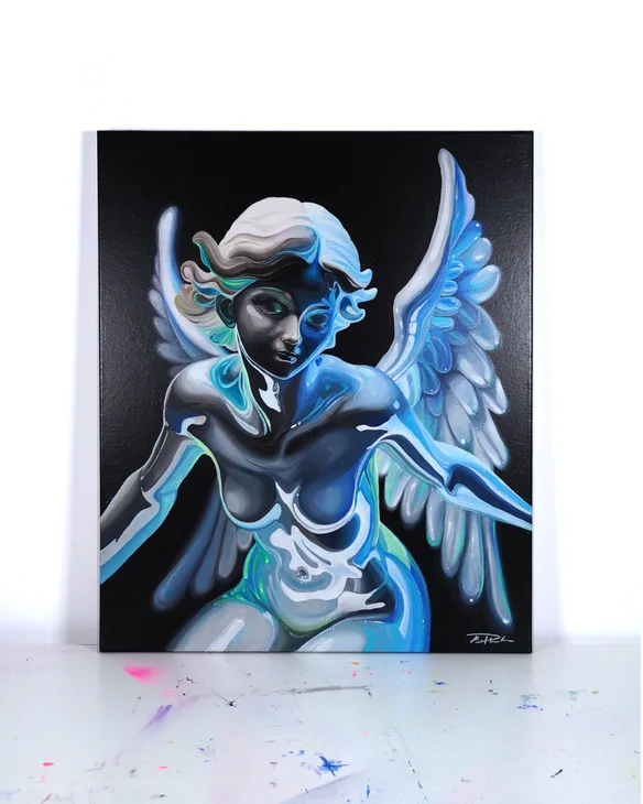 Engel - Acryl, UV artwork by ArtistiKath