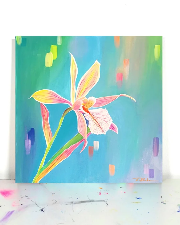 Orchidee - Acryl, UV artwork by ArtistiKath